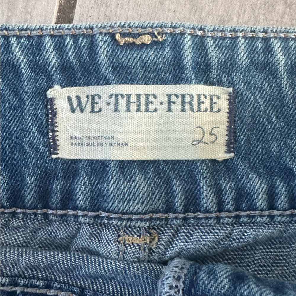 Free People Midi Middle Split Denim Skirt - Picture 3 of 3